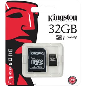 Карта памет Kingston Micro SD 32GB Class 10 и адаптер 